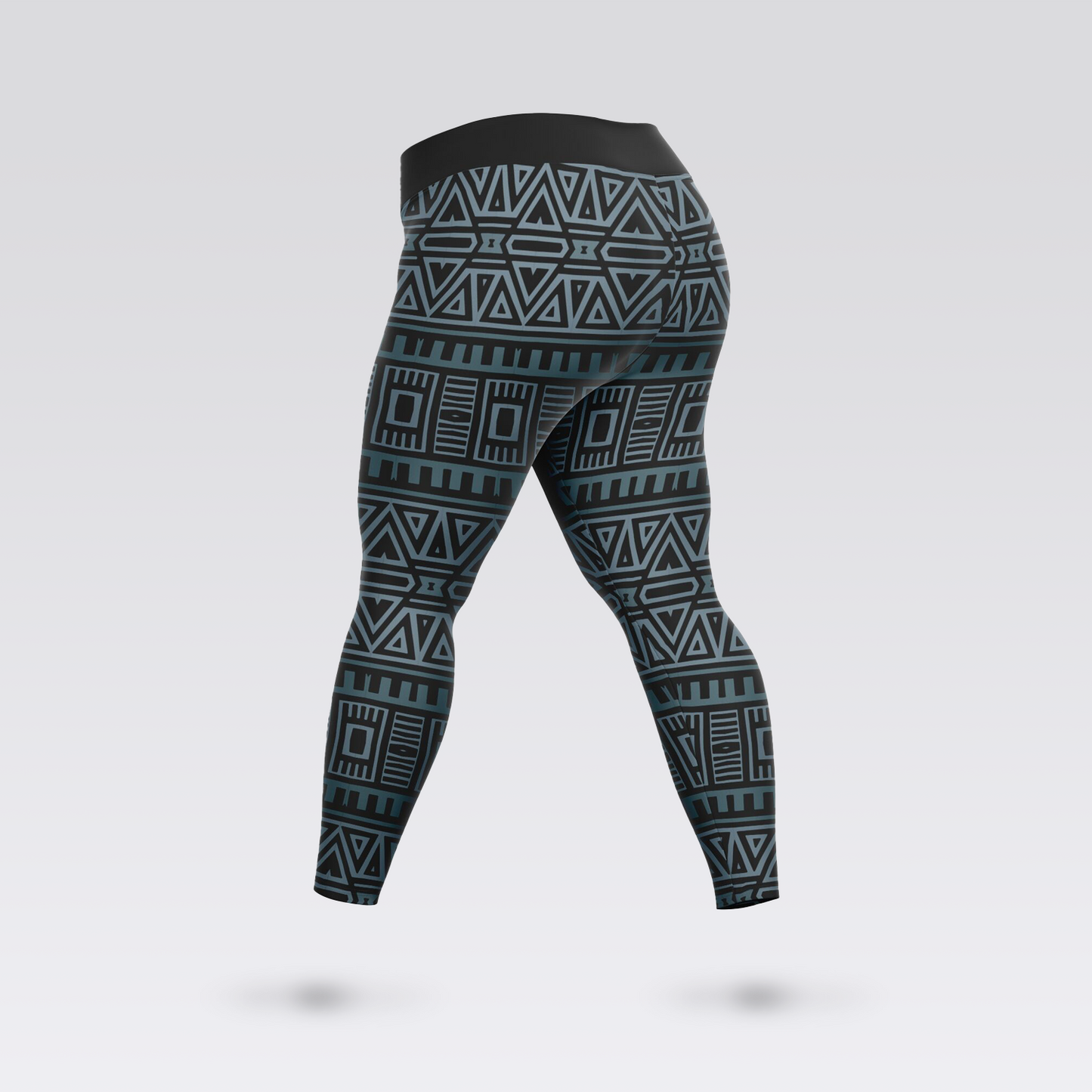 Grey Ankara Plus Size Leggings