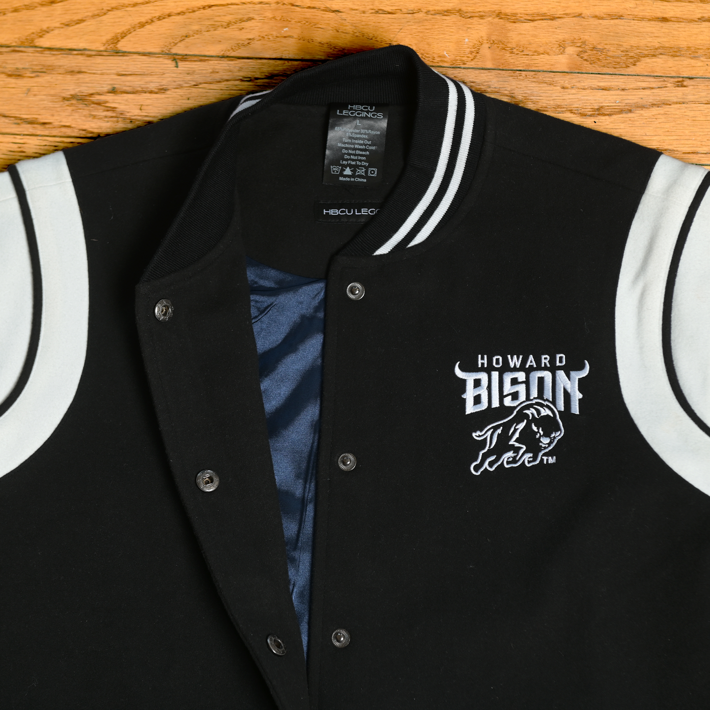 Howard Bison Mudcloth Varsity Jacket