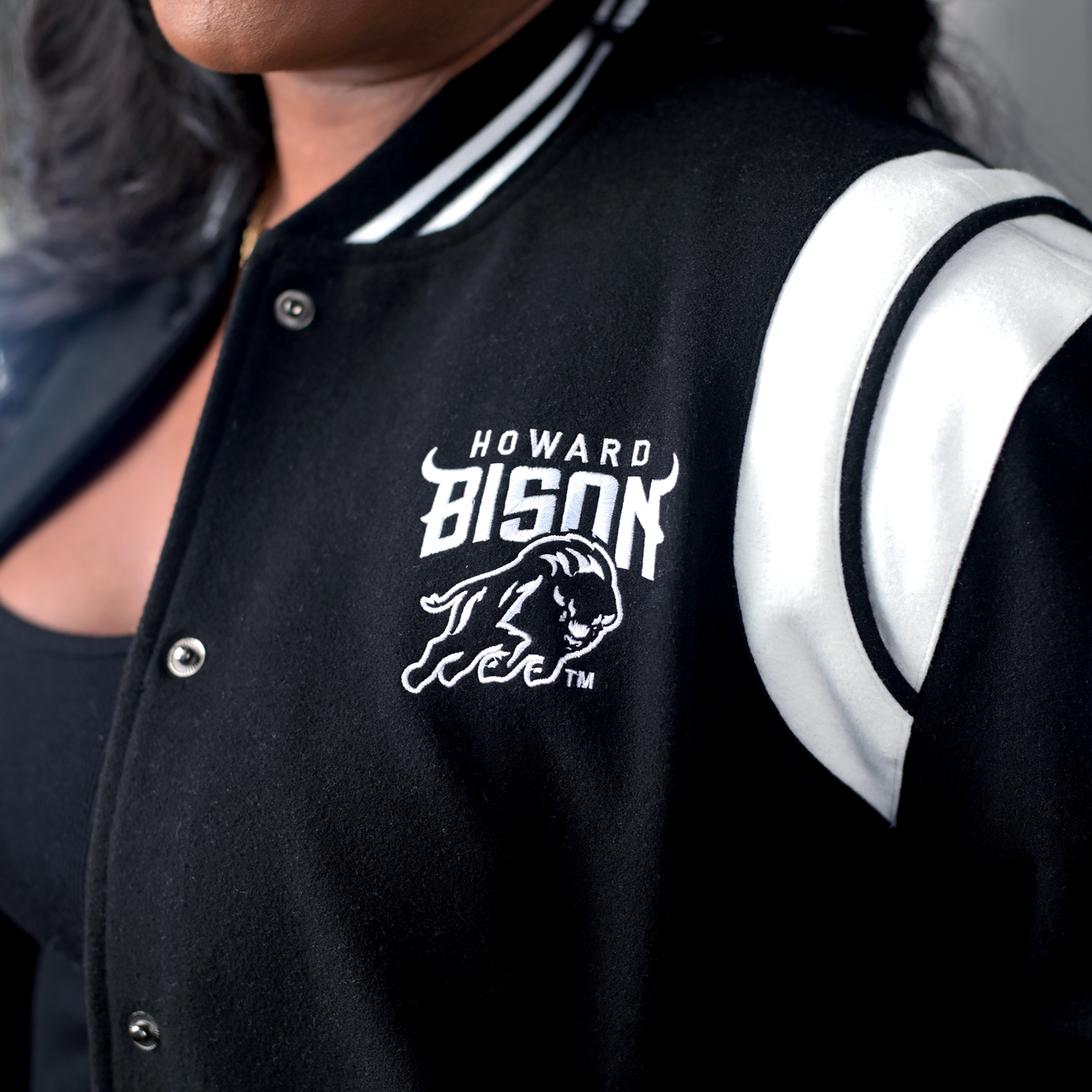 Howard Bison Mudcloth Varsity Jacket