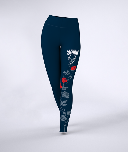 Howard Bison Logo Floral Leggings