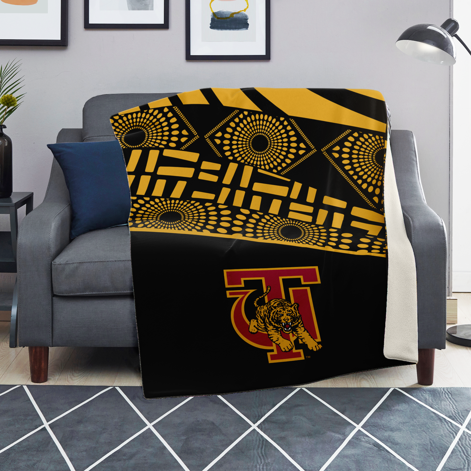 Tuskegee Golden Tigers Microfleece Blanket